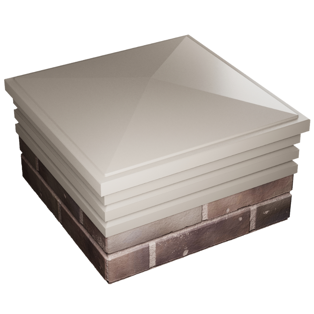 Колпак Zking Бона ХайТек Бежевый на столб 2х2 кирпича (513х513мм) в Реутове фото