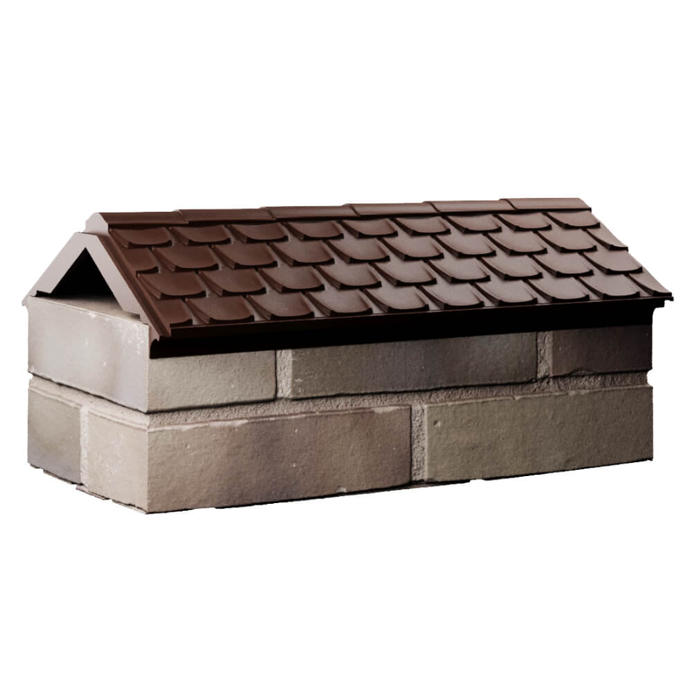 Парапет Zking Эльбрус Коричневый с посадкой на 1 кирпич (255мм) Реутов фото
