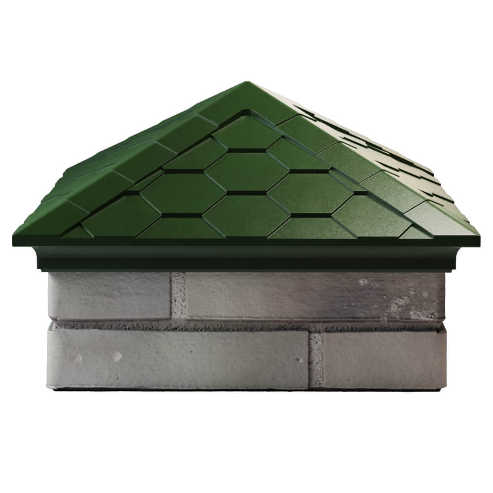 Колпак Zking Эверест Зеленый на столб 1.5х1.5 кирпича (390х390мм) Реутов фото